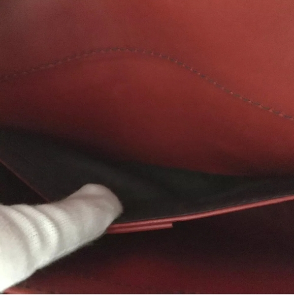 GUCCI Emily Horse Bit Leather Chain Shoulder Bag Red - Picture 9 of 11